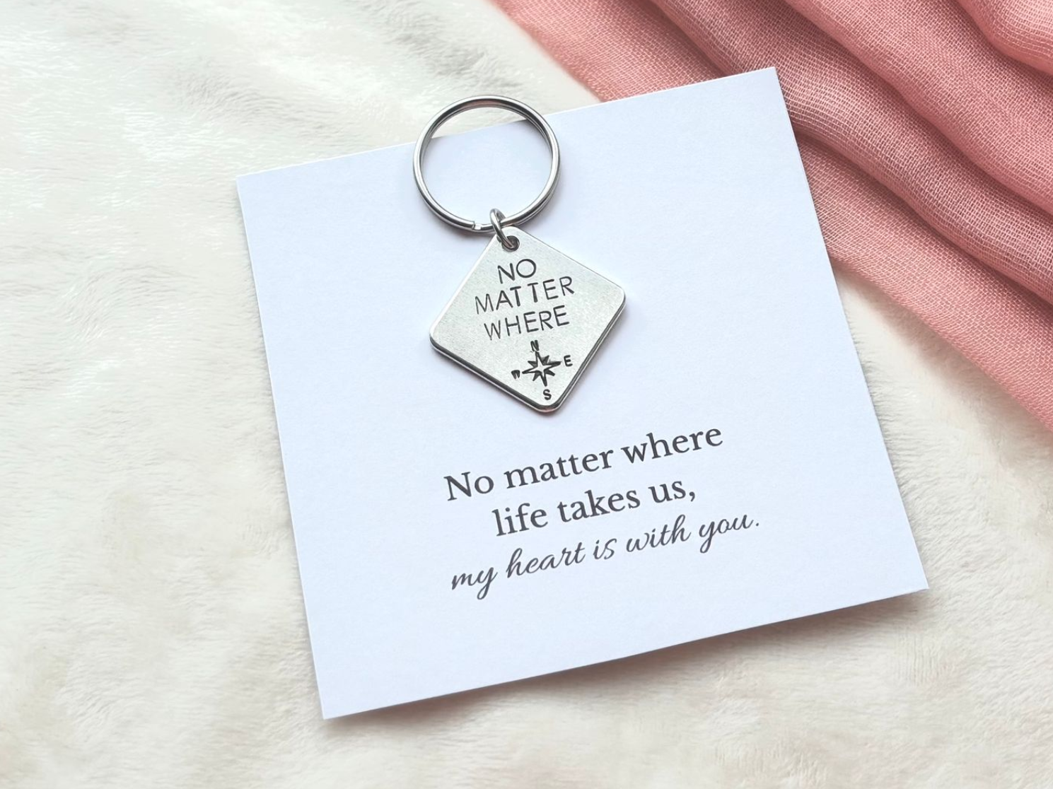 No Matter Where Keychain