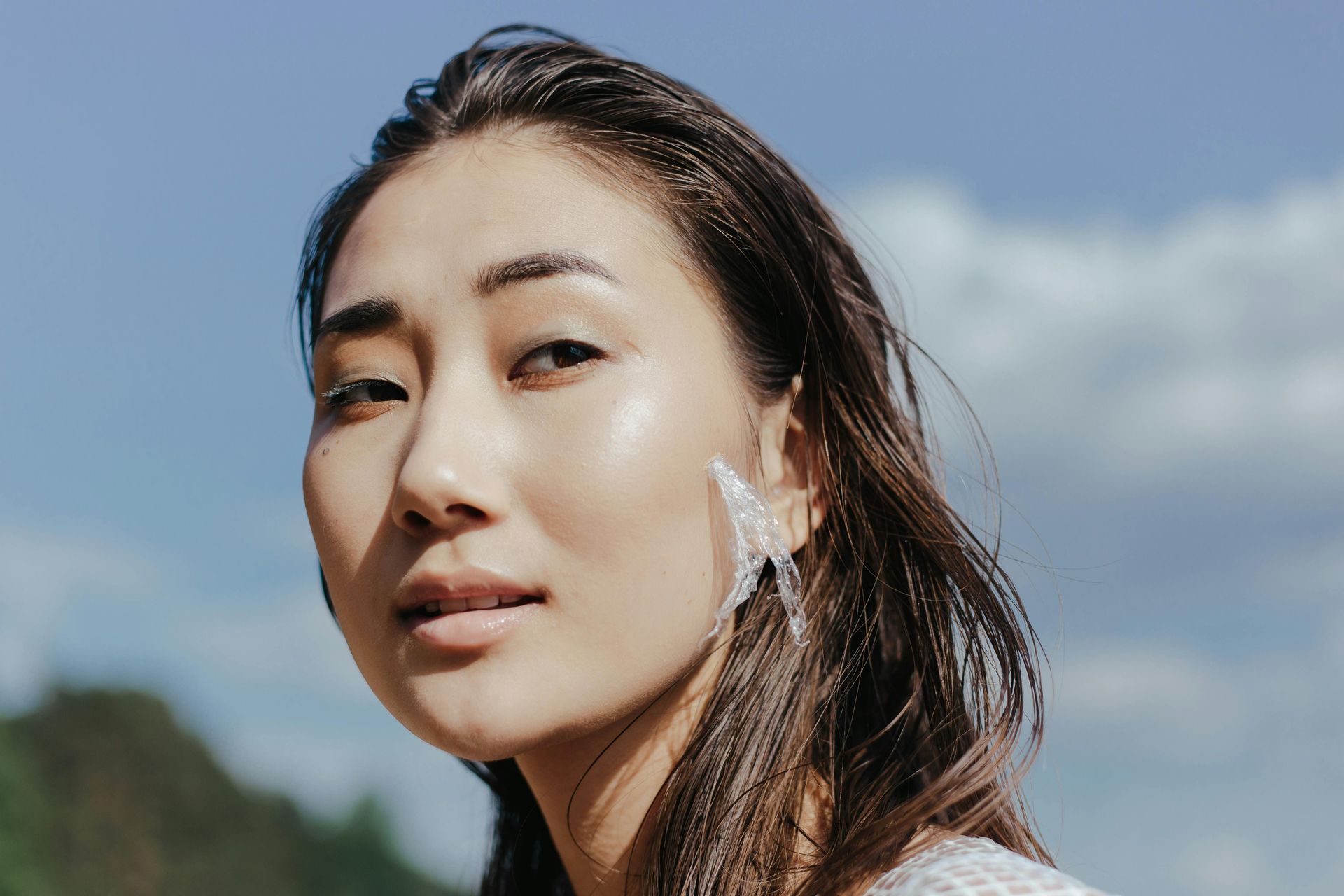 woman with clear smooth skin