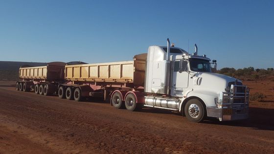 Road train side tippers