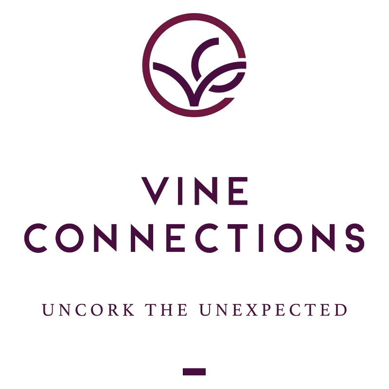 Vine Connections logo featuring a circular vine icon above text reading 