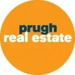 A circular logo with a bright orange background featuring the words 