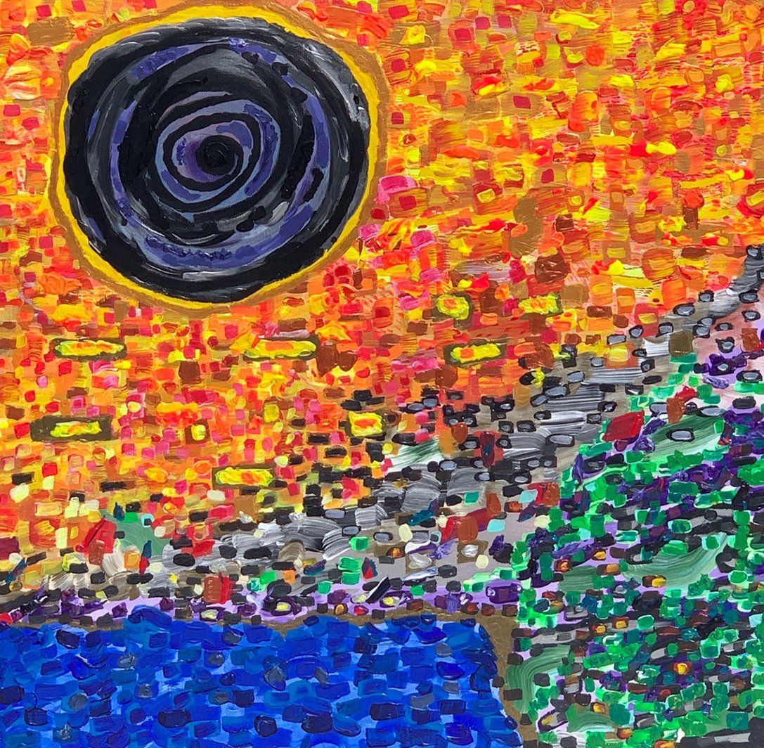 Black Eye Sun Jesse Cohen 2020 Acrylic on Canvas, 36 x 36     Available on Artsy