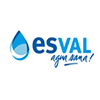 Es un logotipo para una empresa llamada esval.
