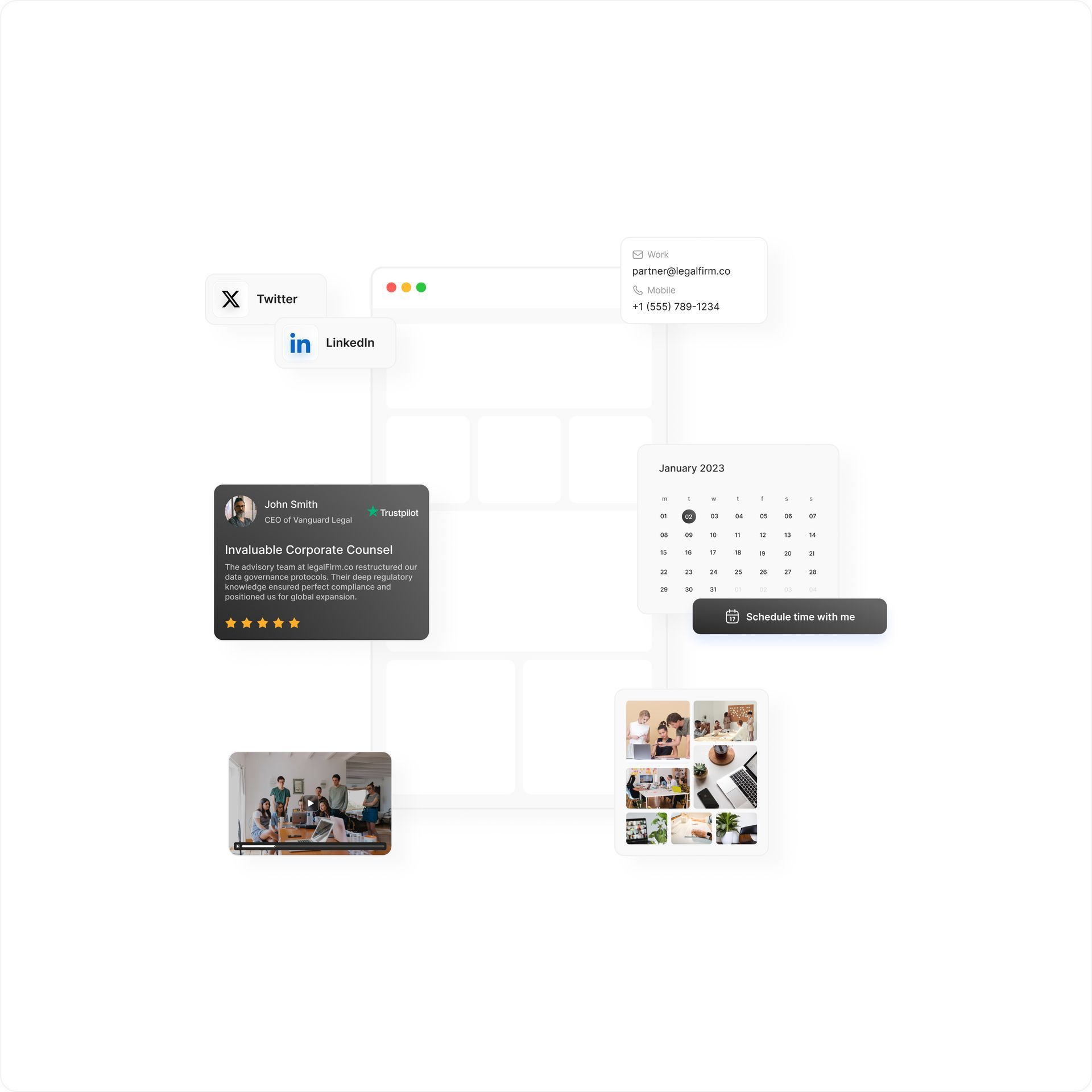 tarjetas de presentación digital