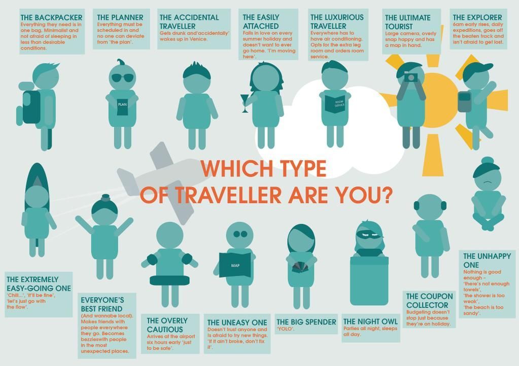 4 types of travellers