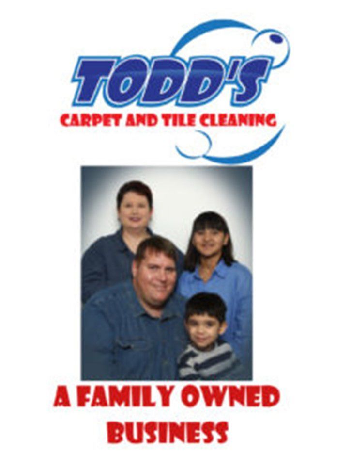 A family owned business called todd 's carpet and tile cleaning.