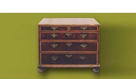 18th century oyster veneer chest of drawers
