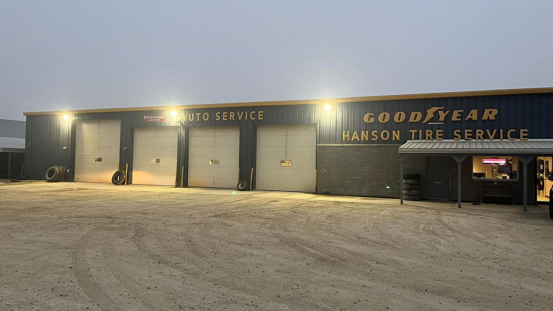 Our front exterior at Hanson Tire Service in Cresco, IA