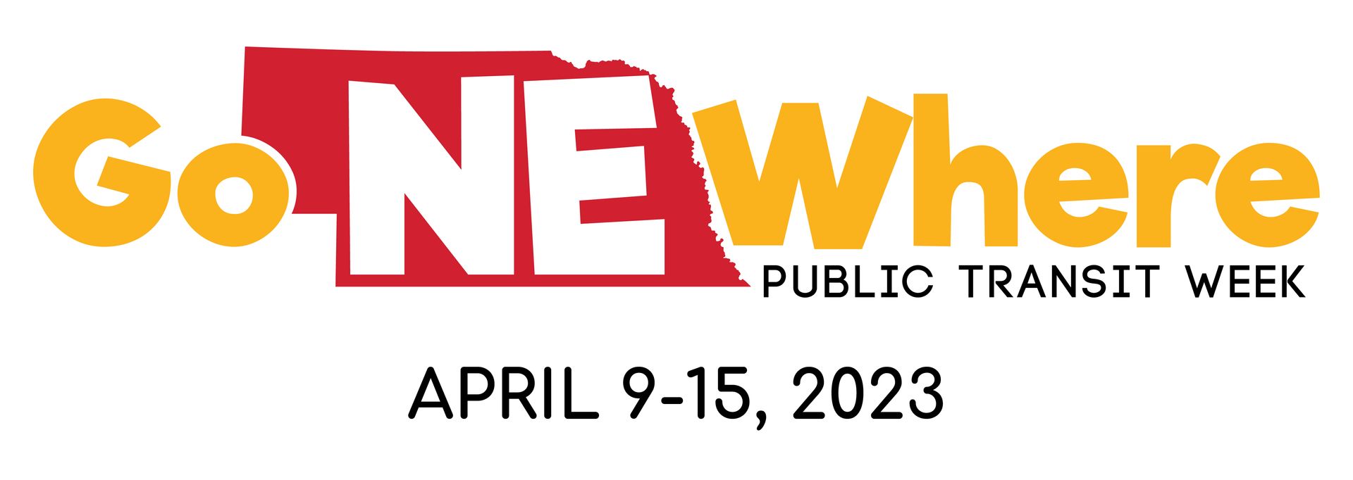 Go NEwhere Public Transit Week April 9-15, 2023 logo