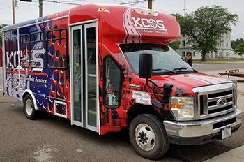 photo of a KCTS shuttle bus
