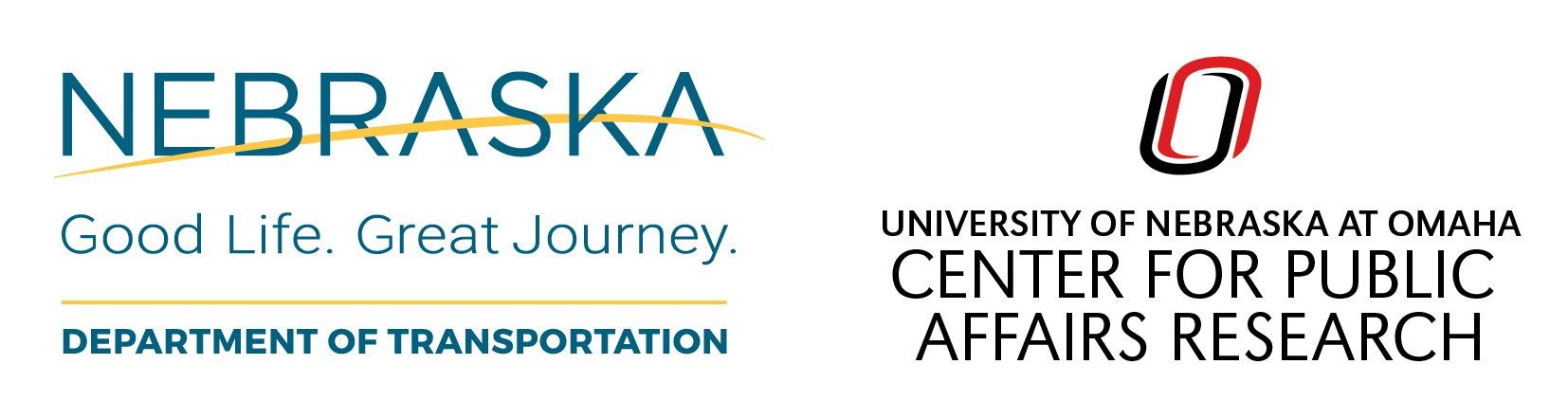 Nebraska Department of Transportation and University of Nebraska at Omaha Center for Public Affairs Research logos