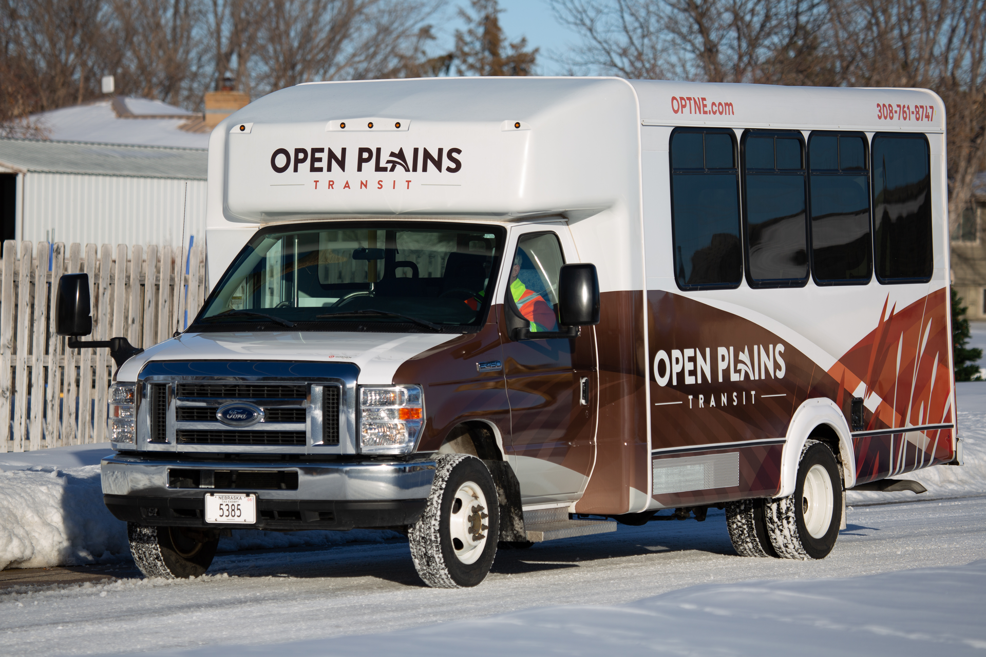 photo of an Open Plains Transit vehicle