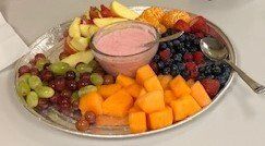 photo of apple dip and fruit tray