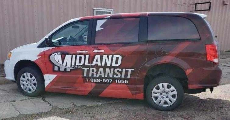 photo of a Midland Public Transit minivan