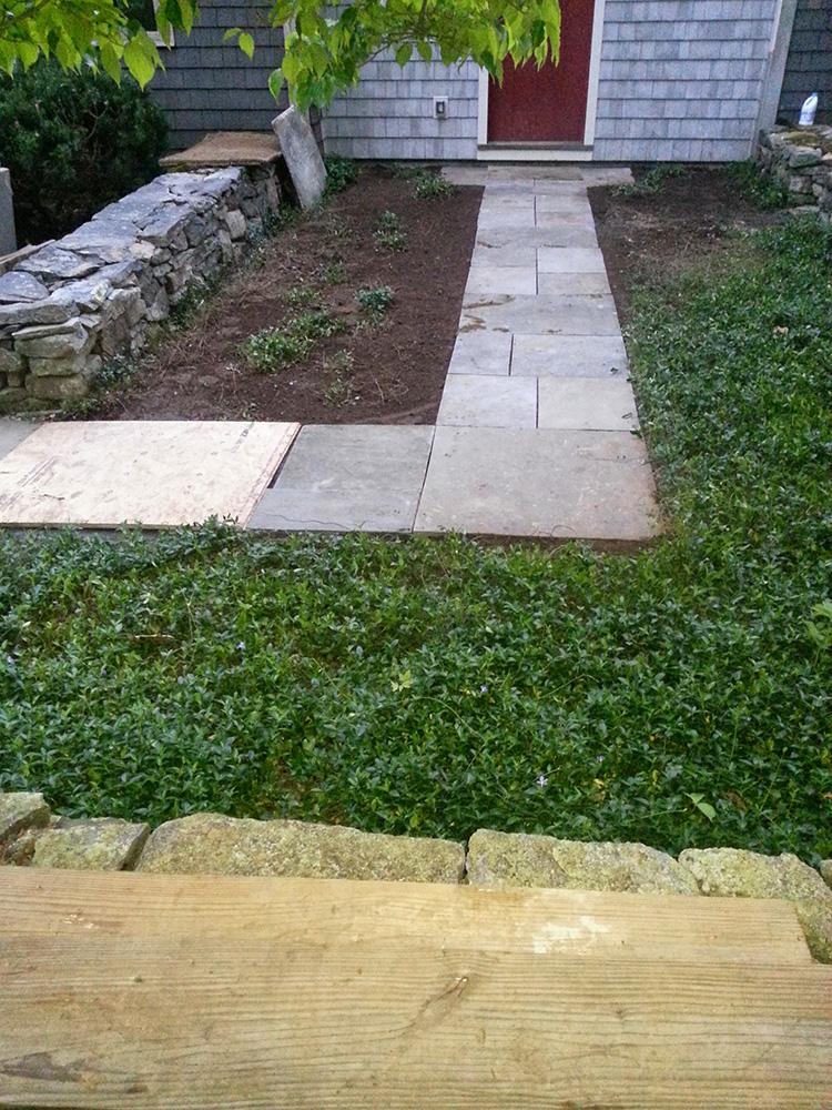 walkway install to front porch
