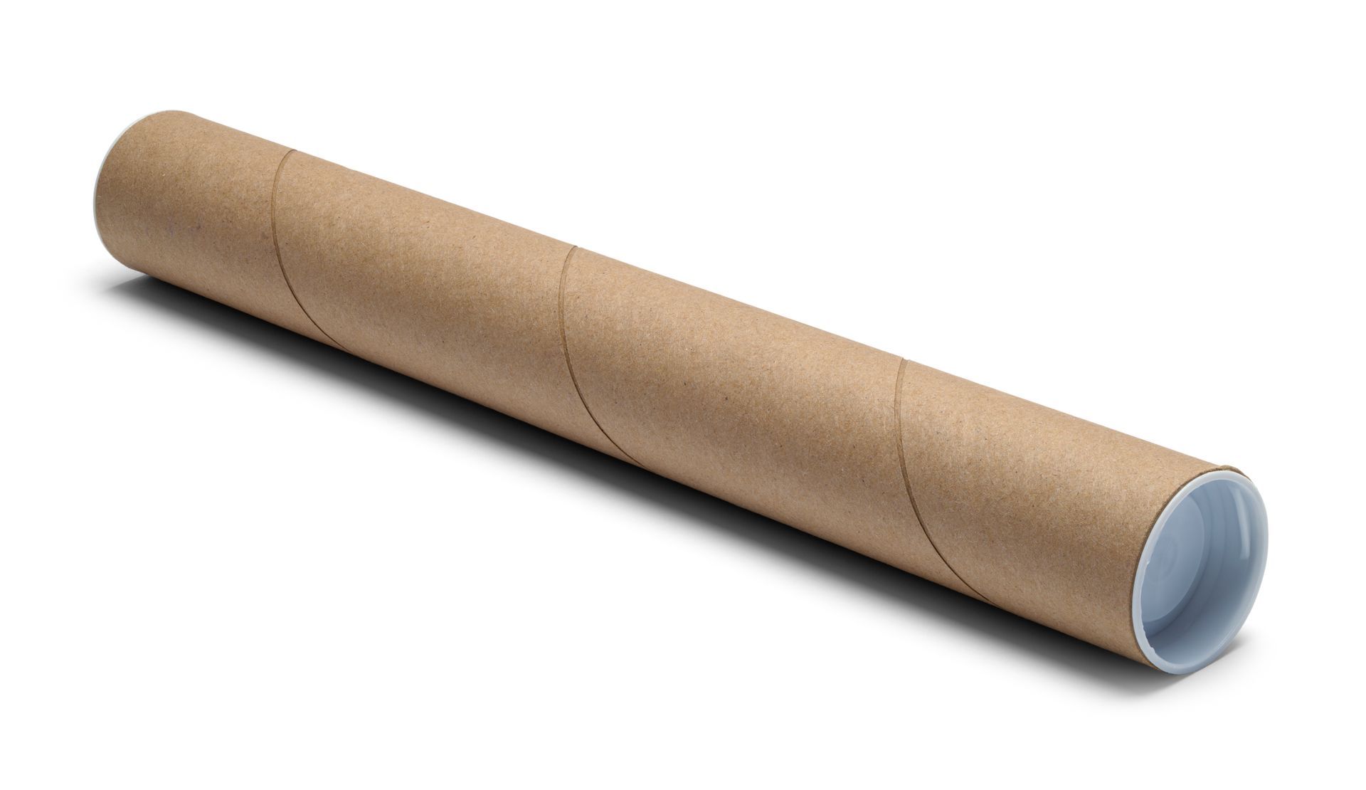 A mailing tube isolated on a white background.