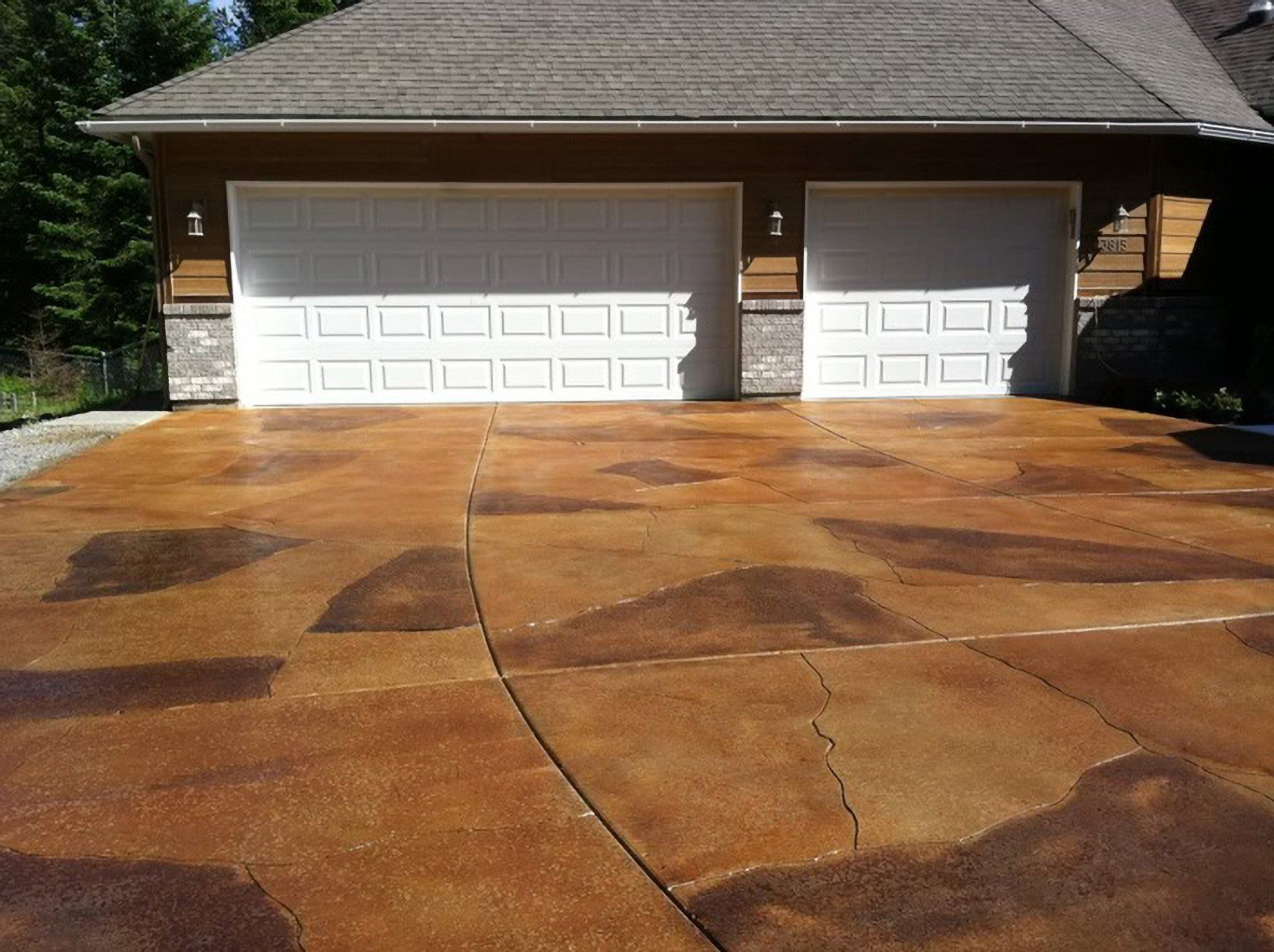 Driveway Concrete Stamped Overlay