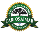 Un logotipo para Carlos Aimar Argentina con un árbol en el centro.