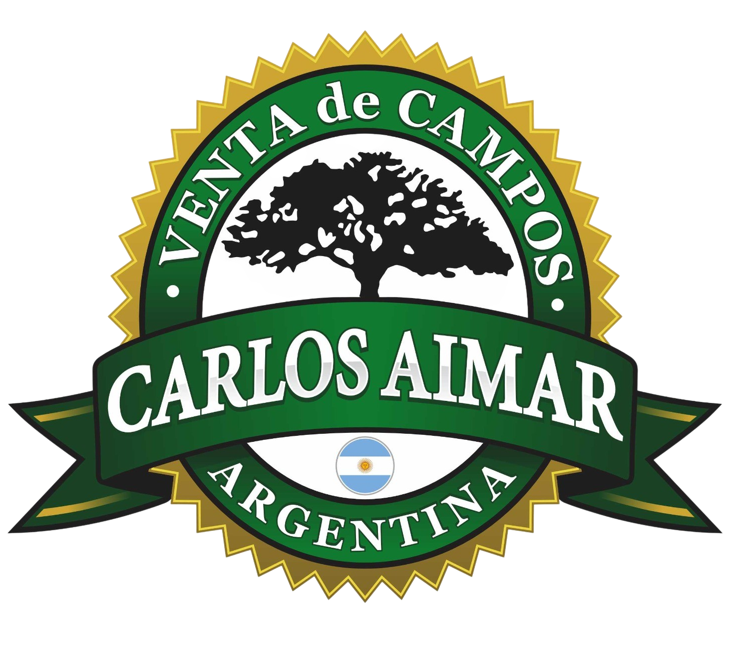 Un logotipo para Carlos Aimar Argentina con un árbol en el centro.