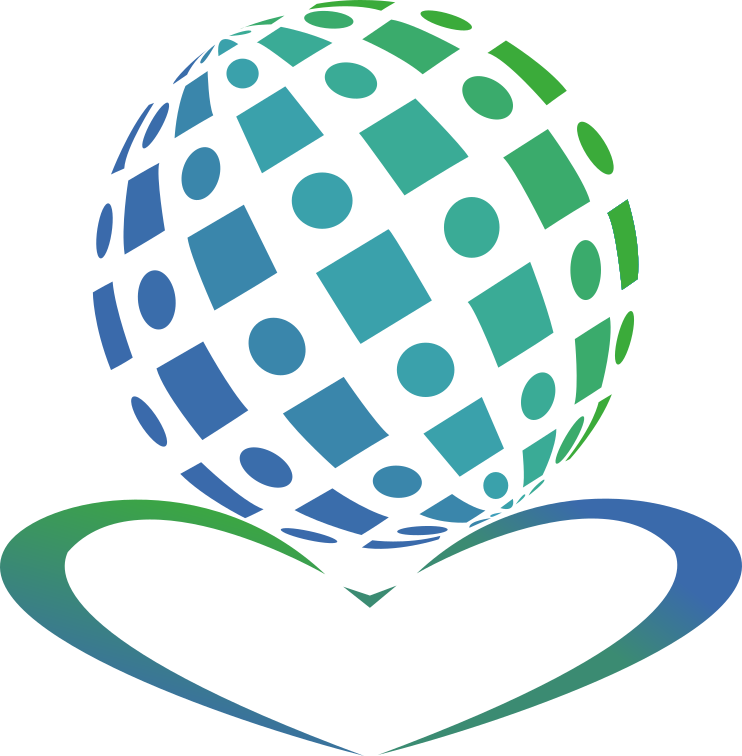 Global Hands Inc. logo featuring a globe resting on a stylized heart, symbolizing care and support for mental health and developmental disabilities.