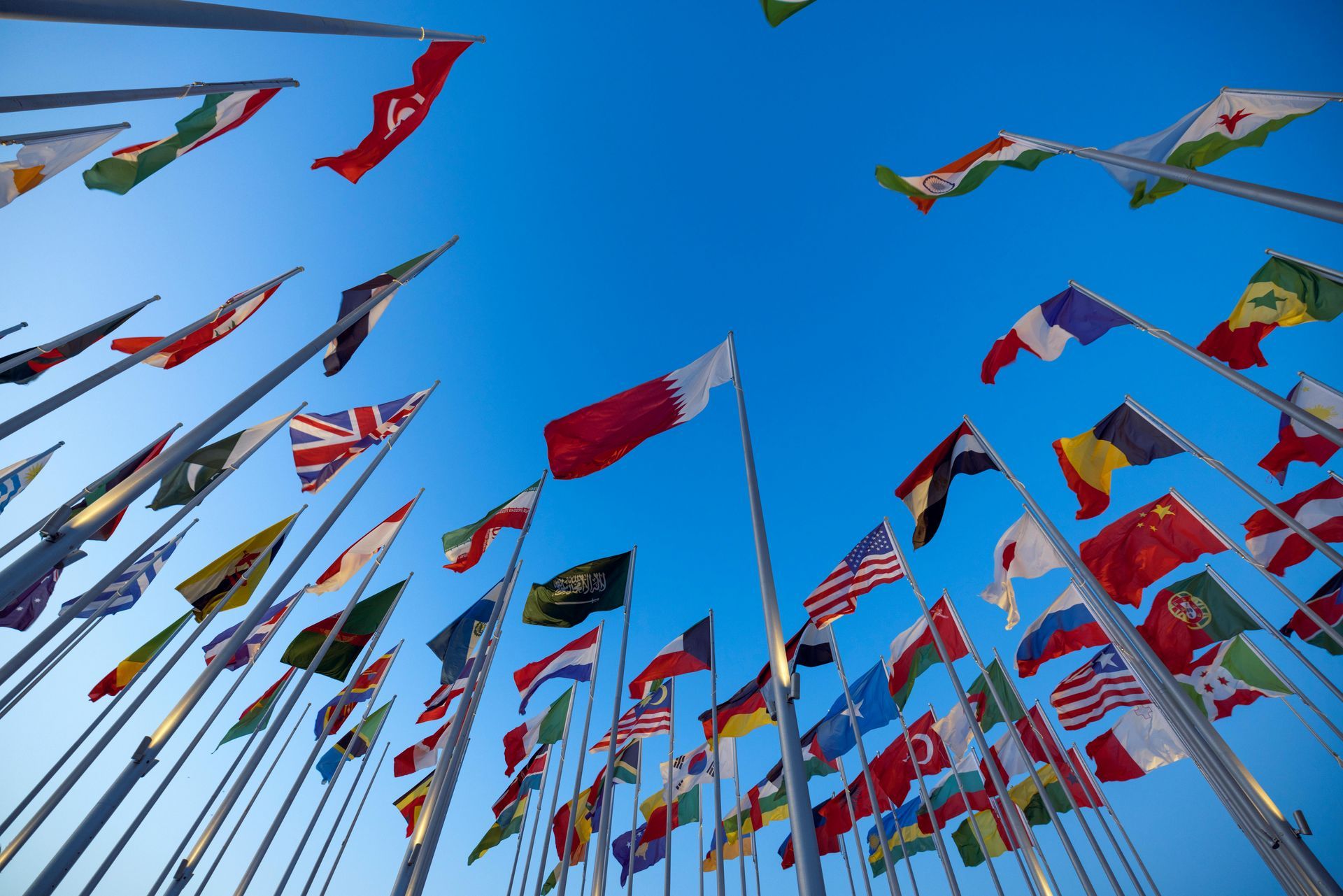 Flags of countries in UN