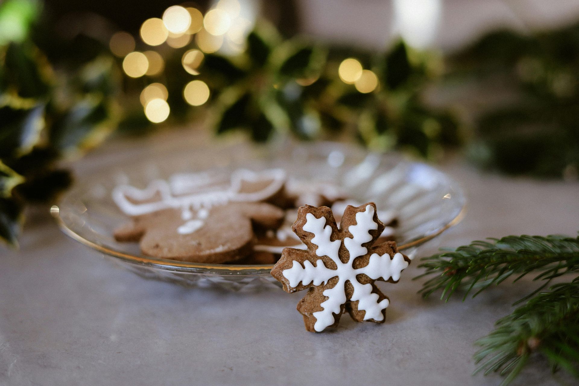 Holiday season cookies and decorations