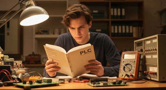 Young man studying 