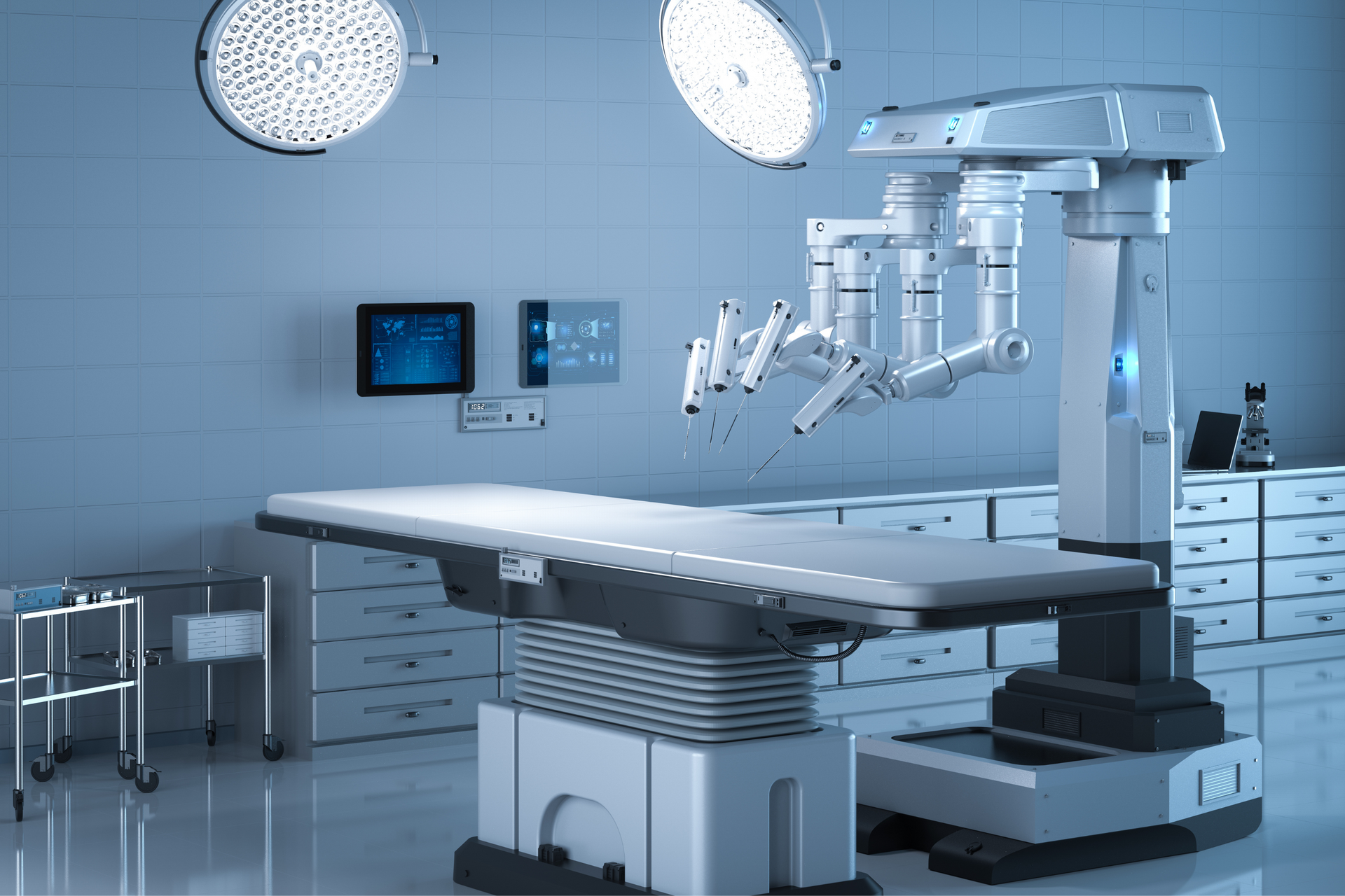 AI robot for surgical procedure.