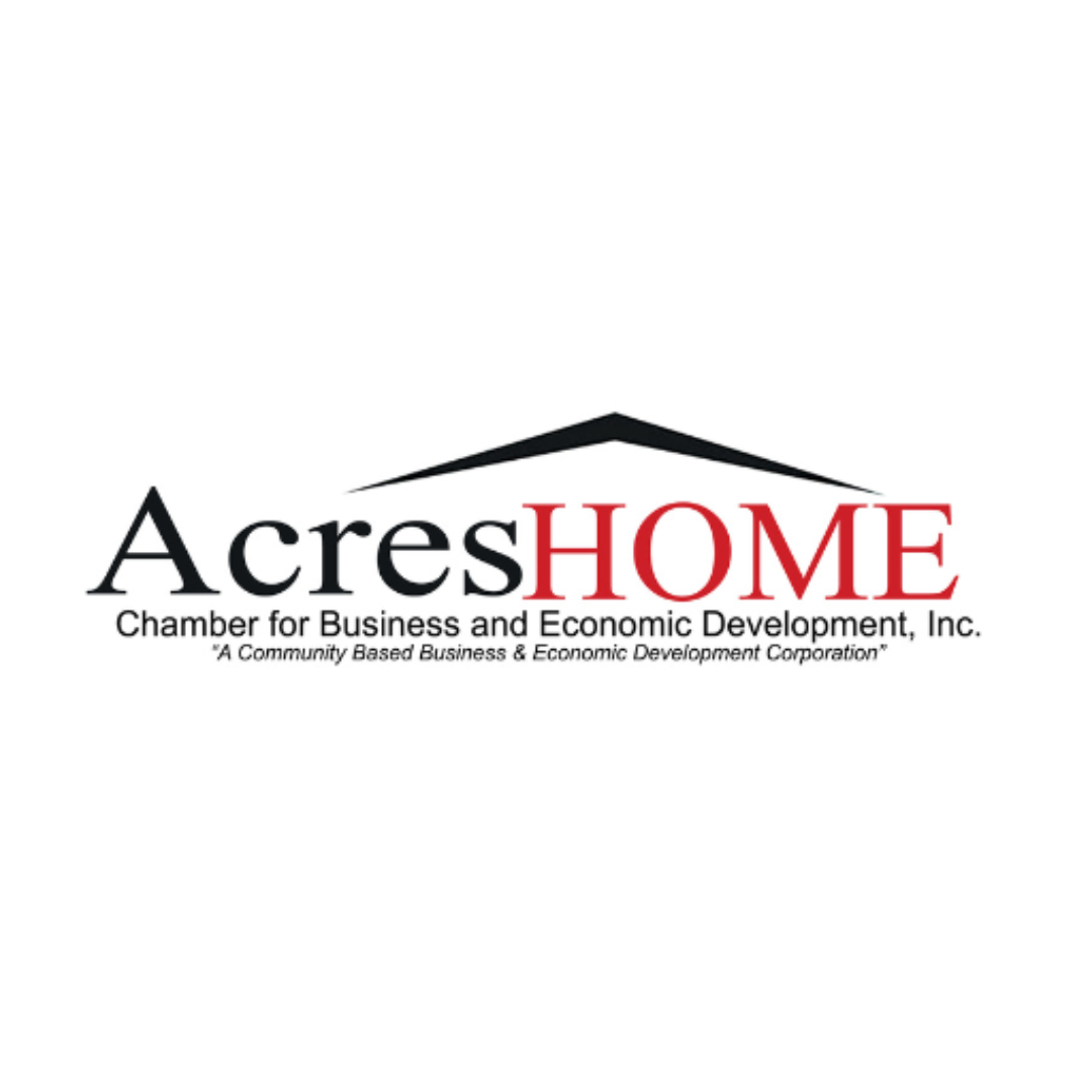 Logo for AcresHOME Chamber for Business and Economic Development, Inc. with a house icon above the name.