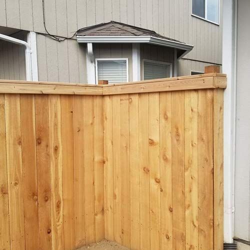 Wood Fence At the Backyard — Lakewood, WA — DOVE LANDSCAPING