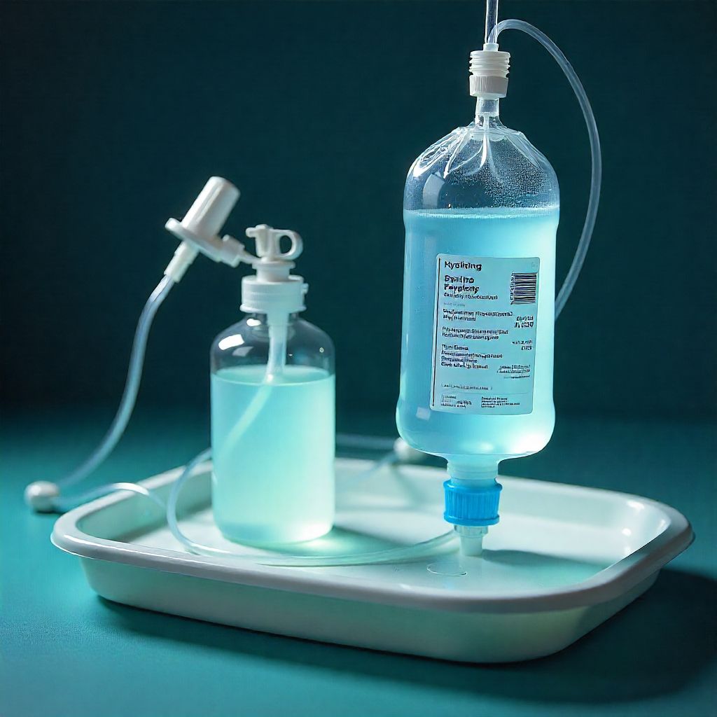 An IV bag 