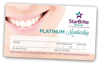 Picture of StarBrite Dental Platinum Membership Card