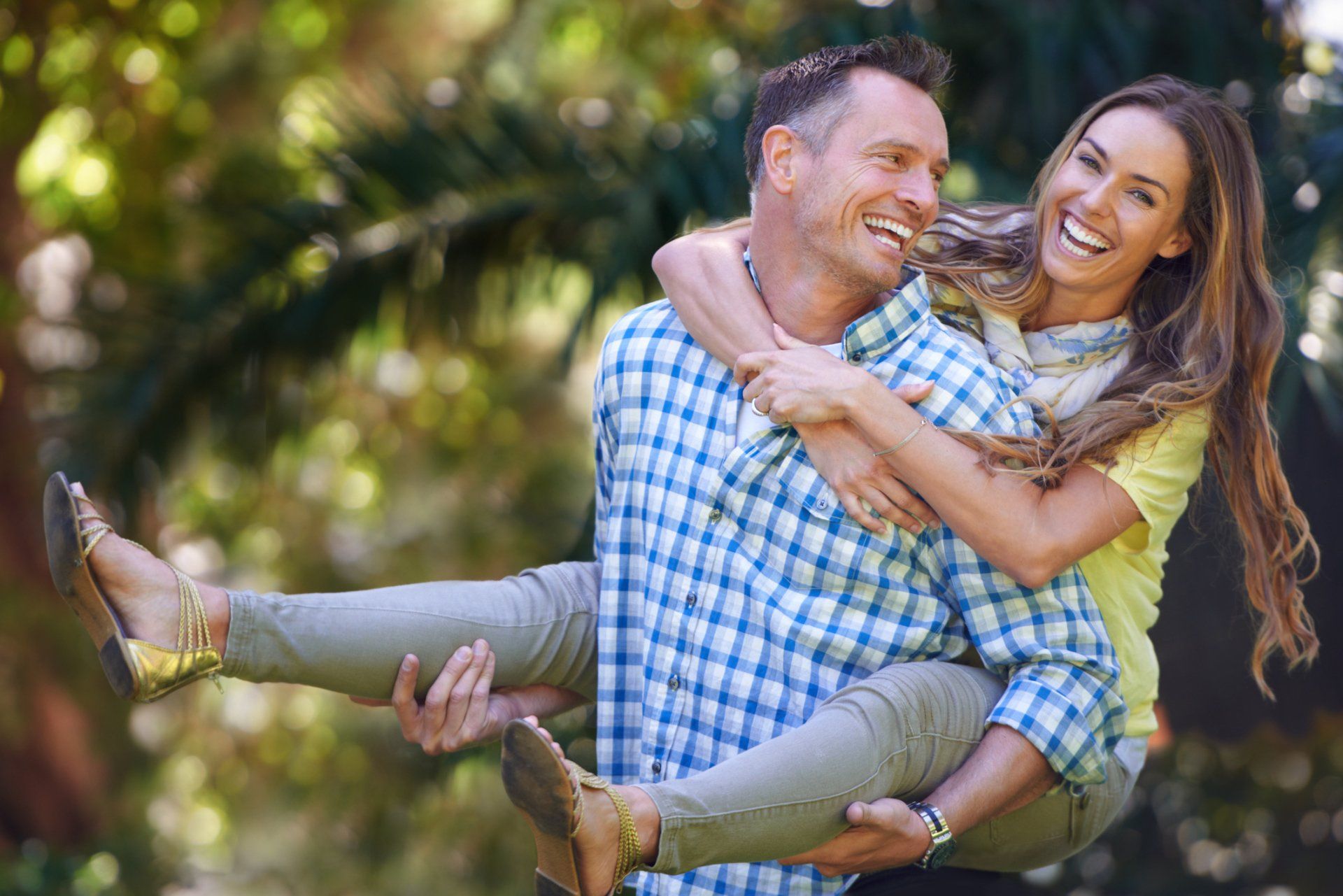 couple smiling