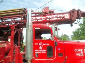 Red Water Driller Truck | Candler, NC | Clyde Sawyers & Son Well Drilling