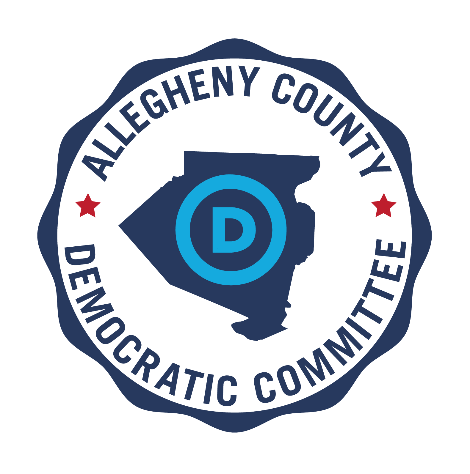 The logo for the allegheny county democratic committee