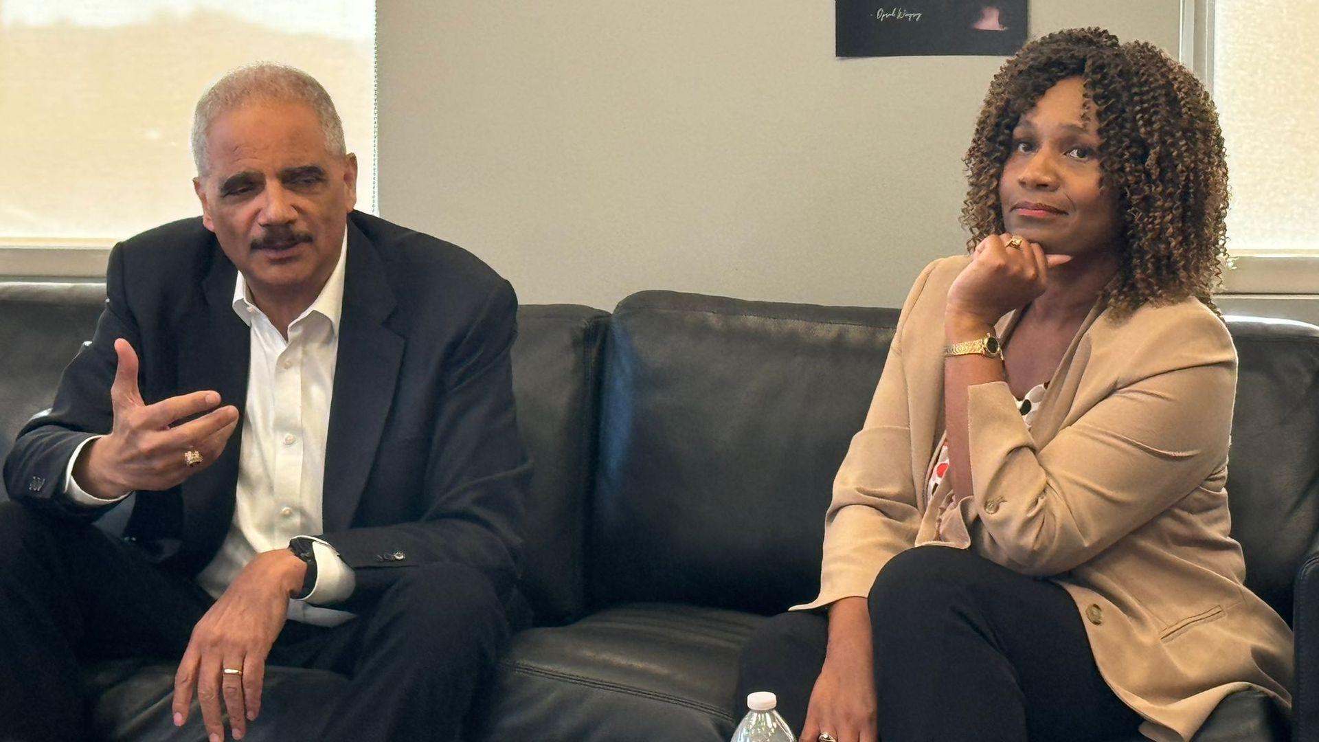 Eric Holder and Amanda Green-Hawkins