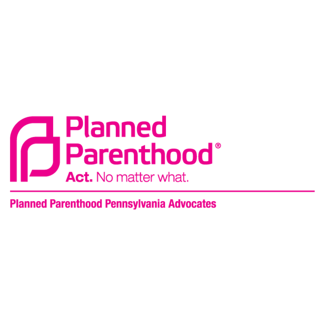 A pink and white logo for planned parenthood pennsylvania advocates.