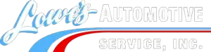 A blue , red and white logo for a automotive service company.