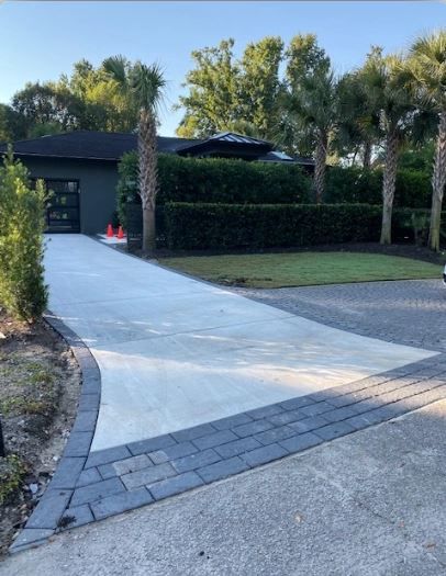 Beautiful House With New Driveway - Summerville, SC - Woodrum Concrete LLC