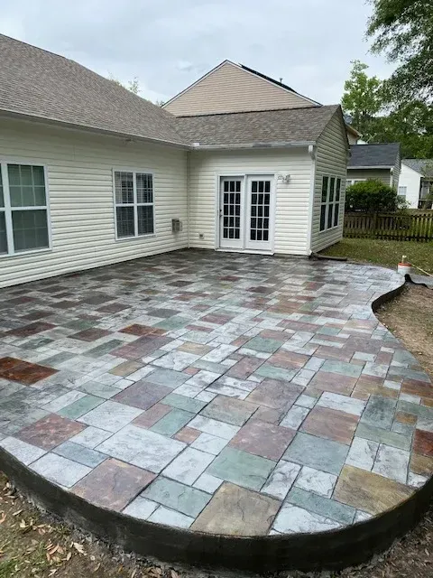 Stained Patio - Summerville, SC - Woodrum Concrete LLC