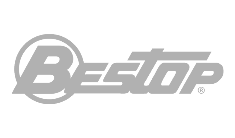 Jeep Accessories, Jeep Soft top. Bestop Logo in Greyscale.