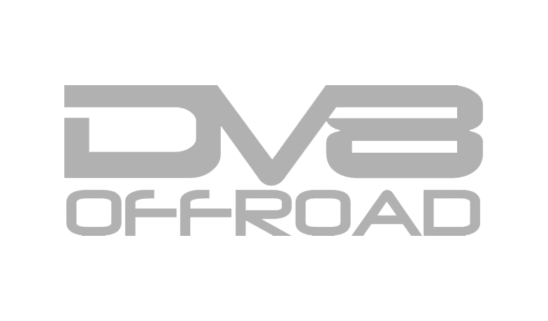 Jeep Accessories. DV8 Logo in greyscale.