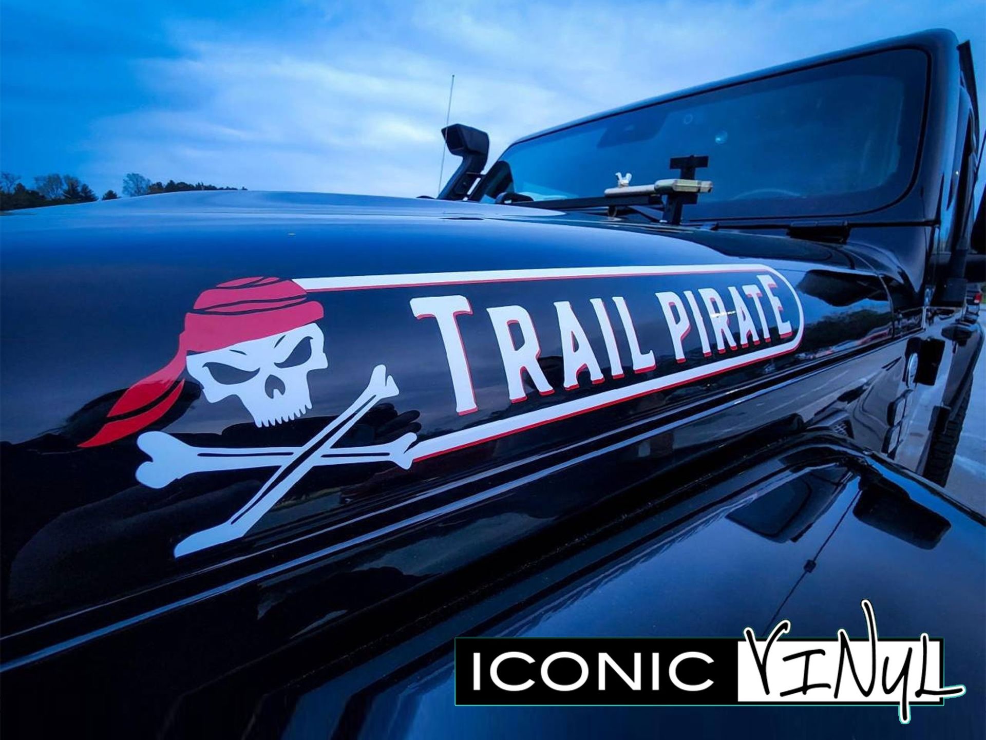 Jeep Name Hood Decal - Trail Pirate