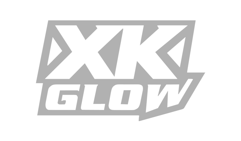 Jeep Wrangler Lighting. Jeep Gladiator Lighting. XK Glow Logo in greyscale.