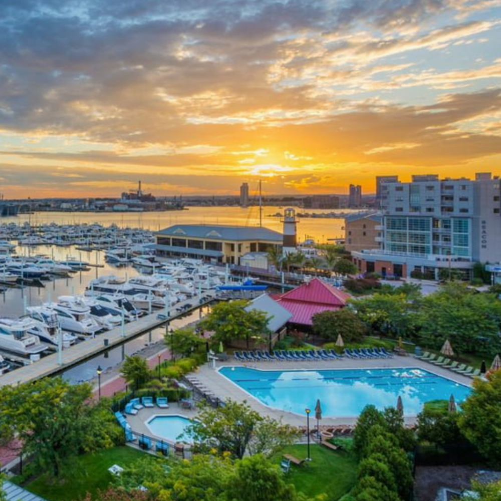 Baltimore swim club drone view