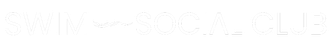 Swim & Social Club text in white with white wavy lines