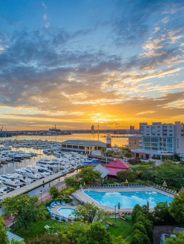 Swim Club Baltimore waterfront view