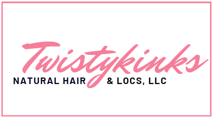 The logo for twisty kinks natural hair and locs , llc.