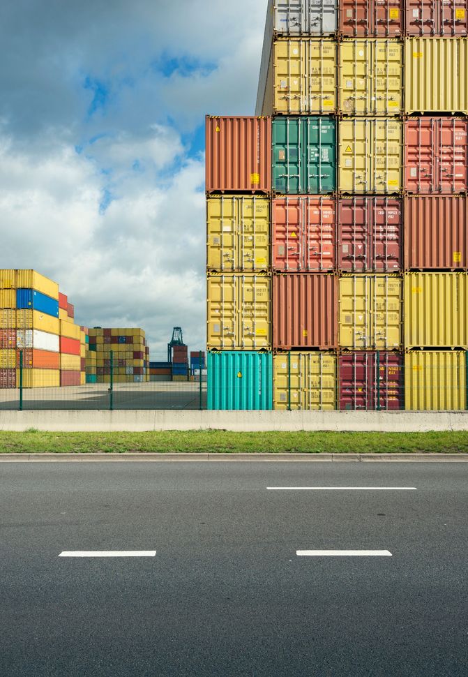 shipping containers stacked