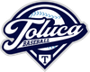 Toluca Baseball logo in navy blue, white, and light blue. Includes a baseball diamond shape and baseball.